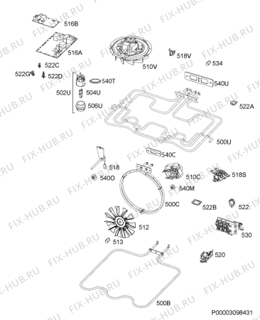 Взрыв-схема плиты (духовки) Kuppersbusch ID_704961 - Схема узла Electrical equipment