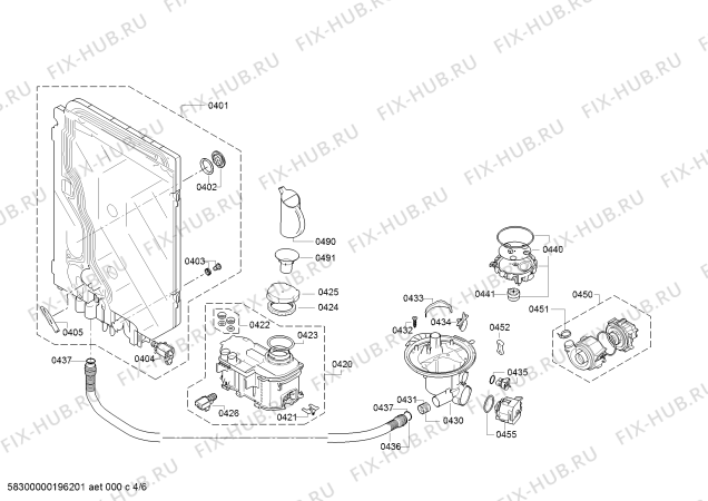 Схема №1 SX75M039EU с изображением Силовой модуль запрограммированный для посудомойки Siemens 12016331