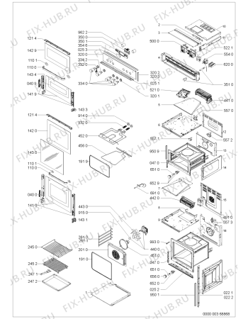 Схема №1 AKZ161WH03 (F091126) с изображением Инструкция по эксплуатации для духового шкафа Indesit C00364626