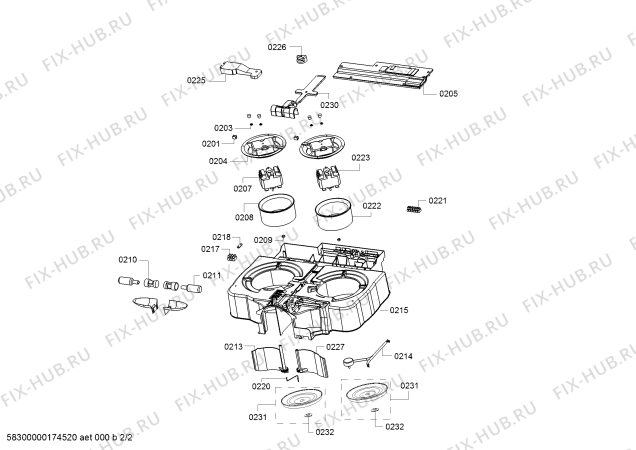 Взрыв-схема вытяжки Bosch DHU662B Bosch - Схема узла 02