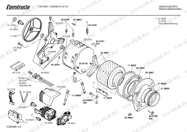 Схема №1 WFK8010FG WFK8010 с изображением Модуль управления мотором для стиралки Bosch 00272942