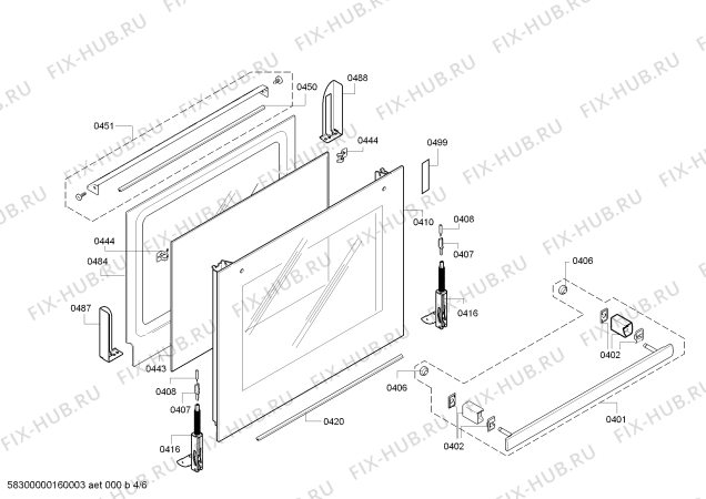 Взрыв-схема плиты (духовки) Bosch HEG73B450 Bosch - Схема узла 04