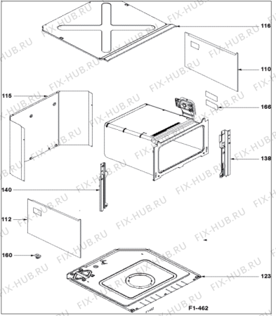 Схема №1 OC8430 EU   -Microwave oven white (200107, OC8430) с изображением Фиксатор для микроволновки Gorenje 288827