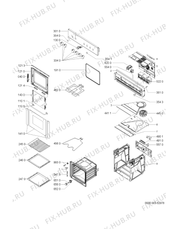 Схема №1 OBU A00 S 900 655 94 с изображением Панель для плиты (духовки) Whirlpool 481245248716