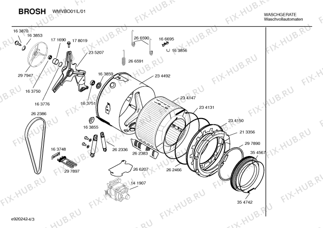 Схема №1 WMVBO01IL с изображением Панель управления для стиралки Bosch 00360372