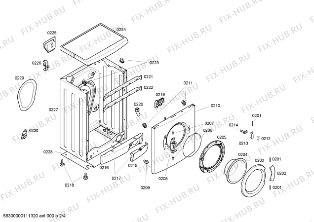 Схема №1 WFC40820TI Maxx WFC40820 с изображением Модуль управления для стиральной машины Bosch 00446388