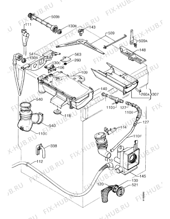 Взрыв-схема стиральной машины Electrolux EW1222F - Схема узла Water equipment