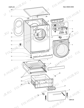 Схема №1 AQSD129EUHA (F051197) с изображением Наставление для стиралки Indesit C00257273