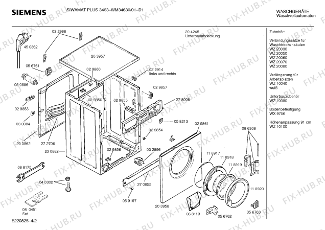 Схема №1 WM34630 SIWAMAT PLUS 3463 с изображением Панель управления для стиральной машины Siemens 00285323