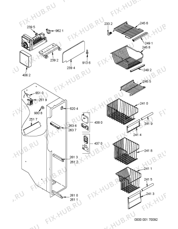 Взрыв-схема холодильника Bauknecht KSN 7070/A - Схема узла
