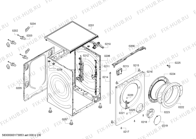 Схема №2 WAK282E25, Edition 25 с изображением Панель управления для стиралки Bosch 11009966