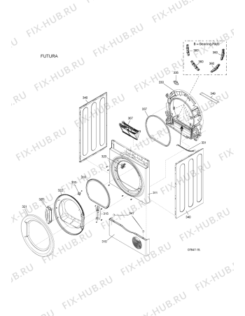 Схема №2 TCS93BPFR (F086066) с изображением Заслонка для стиральной машины Indesit C00308830