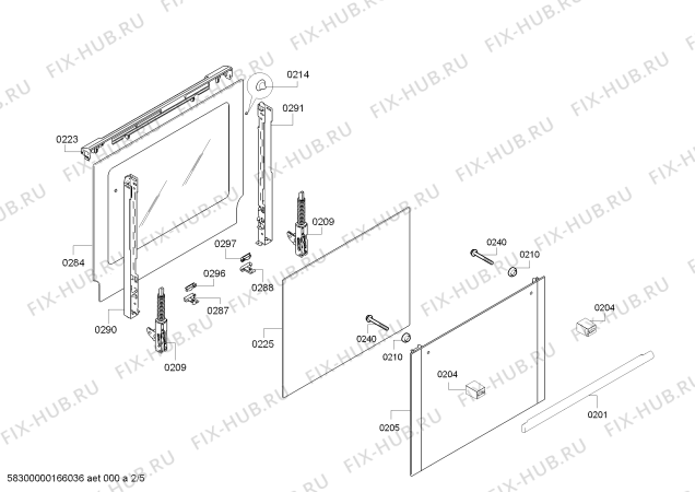 Взрыв-схема плиты (духовки) Siemens HB23GB540W H.SE.NP.L2D.IN.GLASS.S4/.X.E0_C/// - Схема узла 02