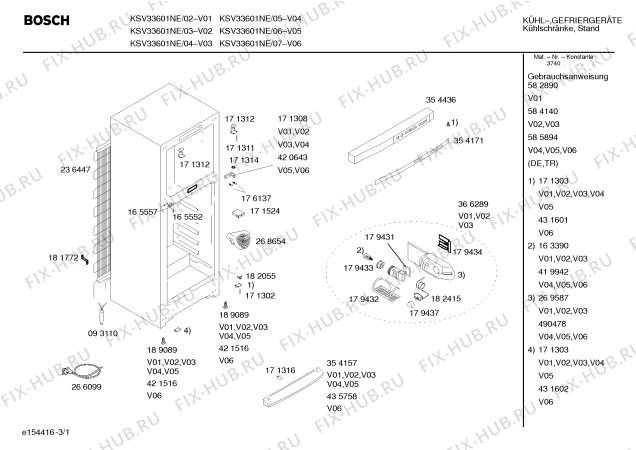 Схема №1 KSV33601NE с изображением Панель для холодильника Bosch 00431601