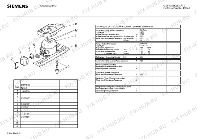 Взрыв-схема холодильника Siemens GS36B02IR - Схема узла 02