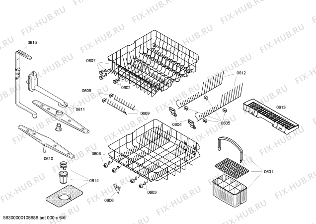 Схема №2 SGS30A39EU с изображением Инструкция по эксплуатации для посудомойки Bosch 00585002