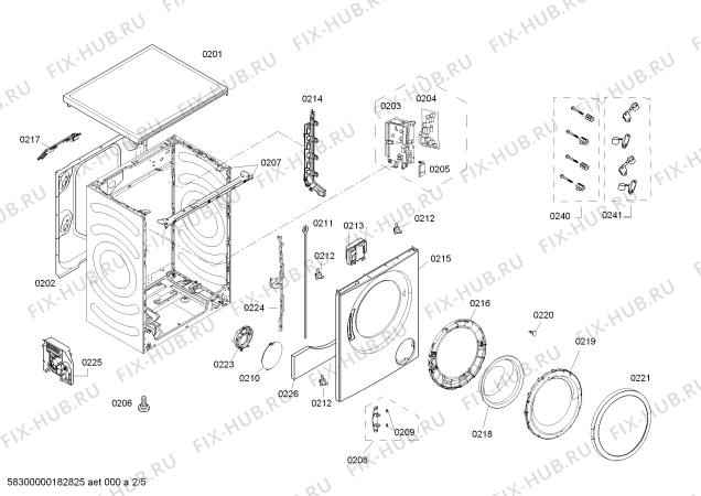 Схема №2 WS12K2691W iQ300 6.2kg с изображением Панель управления для стиральной машины Siemens 11004196