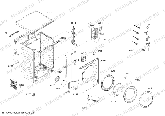 Схема №2 WS12K2601W iQ300 6.2kg с изображением Панель управления для стиралки Siemens 11004194