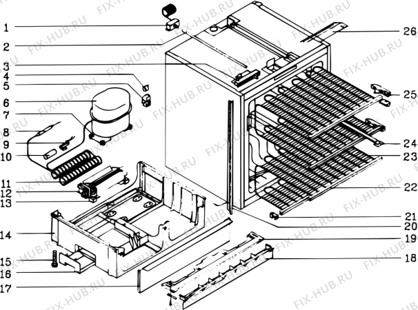 Схема №1 CSP1643 (F008693) с изображением Микрореле для холодильной камеры Indesit C00129299