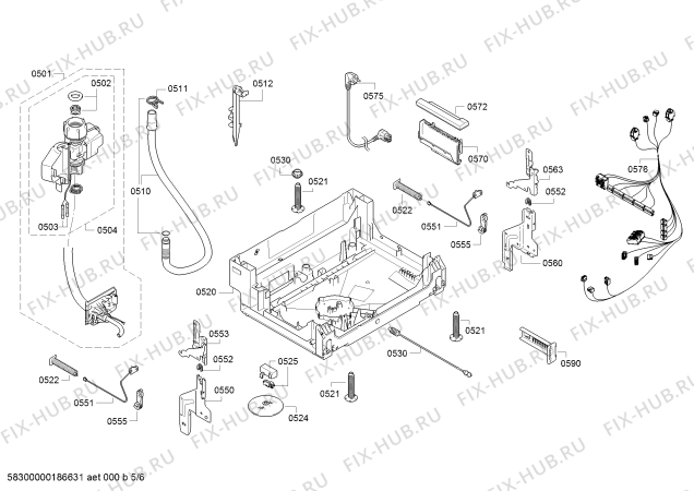 Схема №1 SMI24AW00E Silence с изображением Панель управления для посудомоечной машины Bosch 11017471