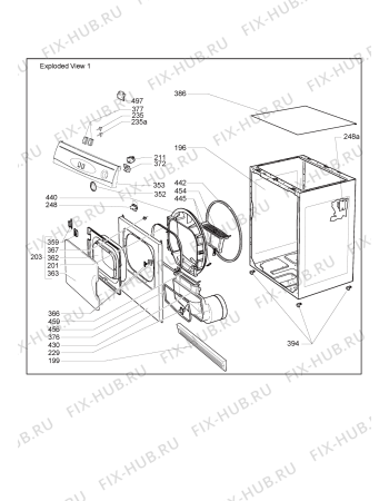 Схема №1 031244A15112-C44A7WL с изображением Декоративная панель для сушилки Whirlpool 482000019492