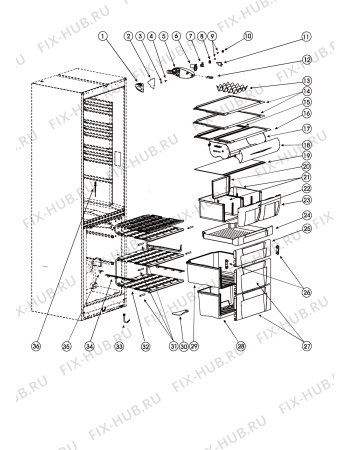 Взрыв-схема холодильника Indesit C240SLZ (F028635) - Схема узла
