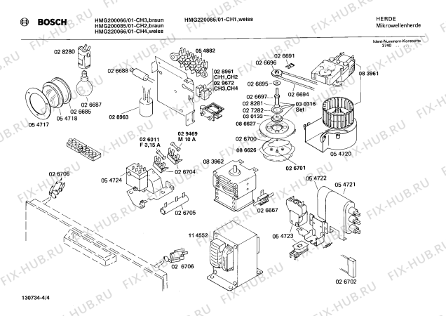 Схема №1 HMG220085 с изображением Упор для микроволновки Bosch 00022786