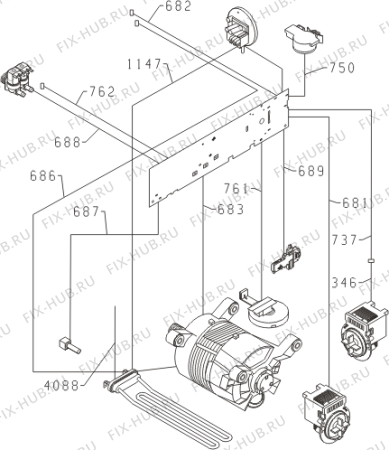 Схема №2 WA8622SL (545023, PS10/35165) с изображением Обшивка для стиральной машины Gorenje 545959
