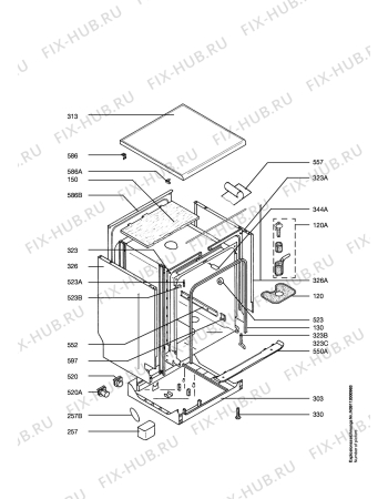 Схема №4 FAV80820W с изображением Сенсорная панель для посудомоечной машины Aeg 1110995709