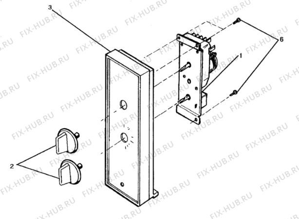 Взрыв-схема микроволновой печи Elektro Helios HC732 - Схема узла H40 Panel, users manual  D