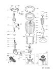 Схема №1 WWA 22 ABZOE с изображением Бак (полубак) для стиралки Whirlpool 481241818491