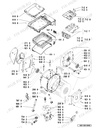 Схема №1 AWA 936 с изображением Спецфильтр для электросушки Whirlpool 481212118141