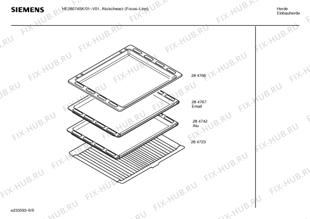 Схема №3 HE28074SK с изображением Инструкция по эксплуатации для плиты (духовки) Siemens 00528083