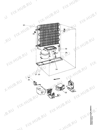 Схема №1 S17-4TK с изображением Дверка для холодильника Aeg 4006042206