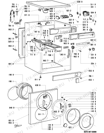 Схема №1 AWM 367 с изображением Вставка для стиралки Whirlpool 481945919527