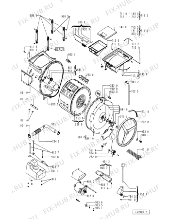 Схема №1 AWF 845/IG с изображением Обшивка для стиралки Whirlpool 481945328202