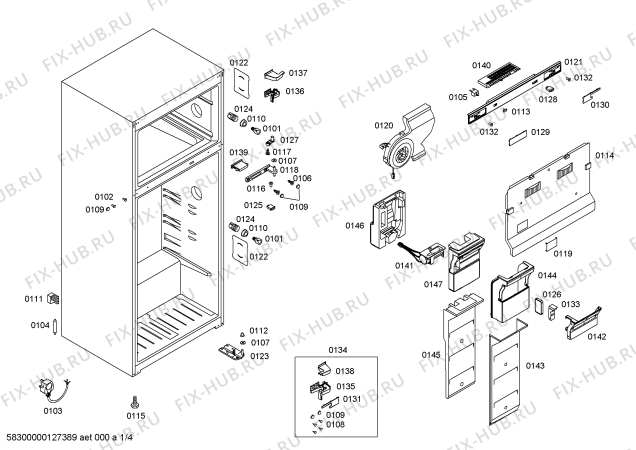 Схема №1 KD36NA40GB с изображением Панель управления для холодильника Siemens 00478944