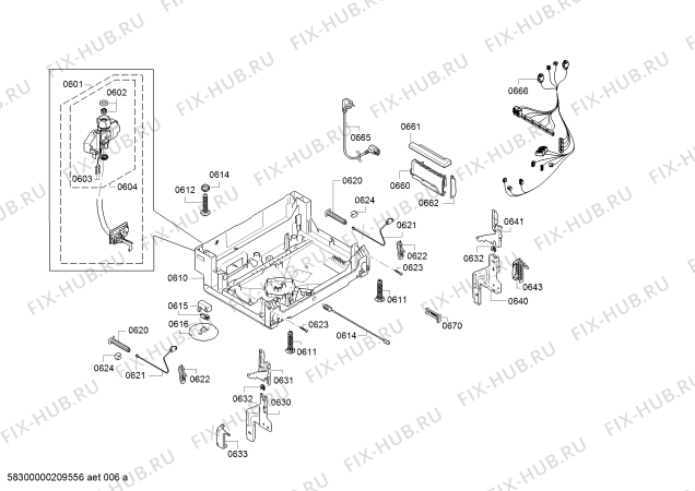 Схема №4 S517T80D1G с изображением Передняя панель для посудомойки Bosch 11021155