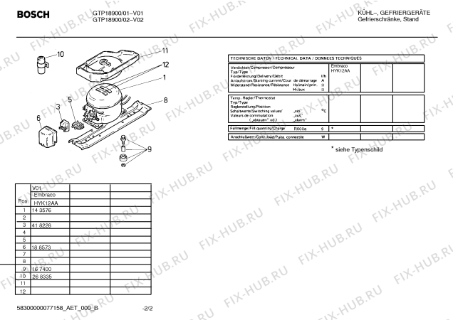 Взрыв-схема холодильника Bosch GTN48900 - Схема узла 02
