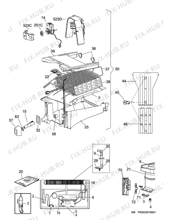 Взрыв-схема холодильника Electrolux SG2500NOP - Схема узла C10 Cold, users manual