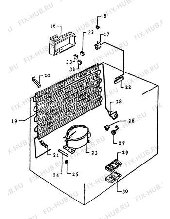 Взрыв-схема холодильника Zanussi ZAC220 - Схема узла Cooling system 017