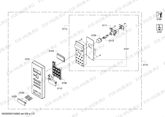 Схема №1 P1MCB2405B с изображением Панель для микроволновки Bosch 00679282