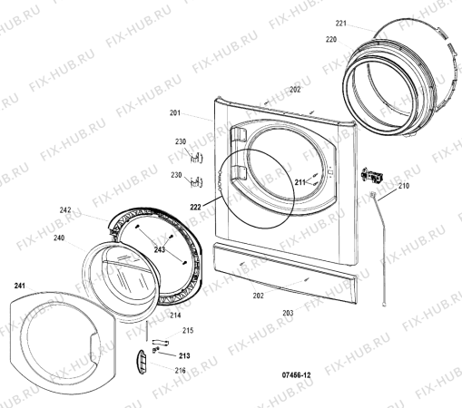 Схема №2 WML520PUKK (F065125) с изображением Декоративная панель для стиральной машины Indesit C00273318