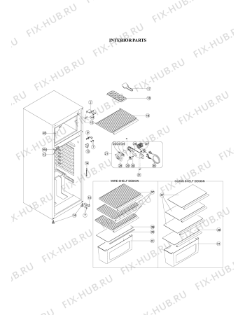 Схема №1 WTE22112 W с изображением Электролиния для холодильной камеры Whirlpool 482000018660