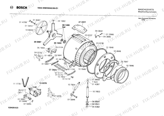 Схема №1 0722044610 V6540 с изображением Вставка для ручки для стиральной машины Bosch 00085360