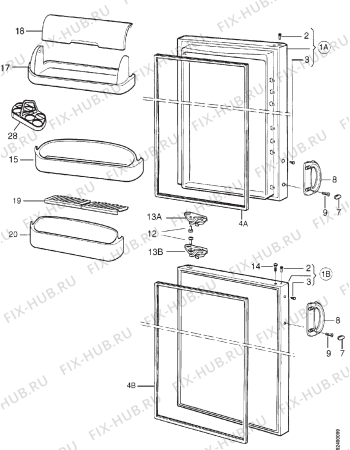 Взрыв-схема холодильника Electrolux ER9002B - Схема узла Section 3