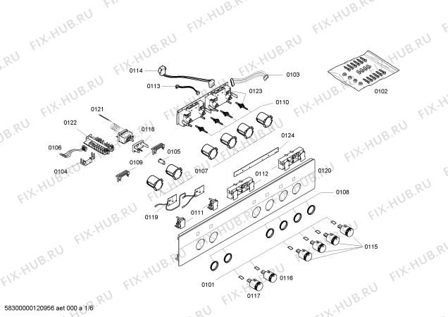 Схема №2 HEN730571 с изображением Ручка конфорки для электропечи Bosch 00609443