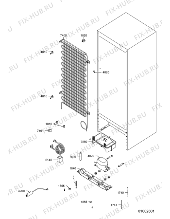 Схема №1 WTE2510 W с изображением Рамка для холодильной камеры Whirlpool 480132102481