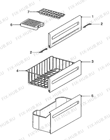 Взрыв-схема холодильника Zanussi ZVC90TGA - Схема узла Furniture