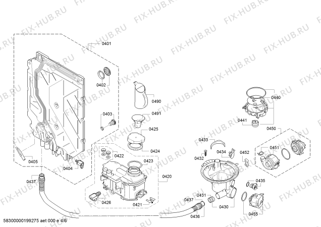 Схема №1 SMV45GX04E SilencePlus с изображением Силовой модуль запрограммированный для посудомойки Bosch 12018476